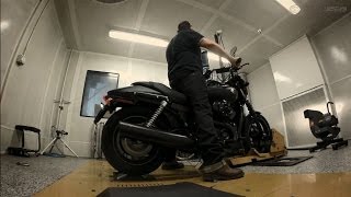 2014 HarleyDavidson Street 750 Dyno Run  MotoUSA [upl. by Gnouh]