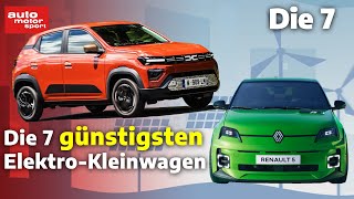 Stromerschnäppchen Die 7 günstigsten ElektroKleinwagen  auto motor und sport [upl. by Freyah617]