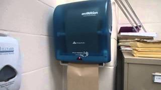 Reloading the towel dispenser without opening the dispenser [upl. by Godfrey]