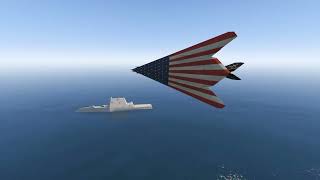 F117 Testing The USS Zumwalts Stealth Detection Capabilities GTA 5 [upl. by Ellenej]