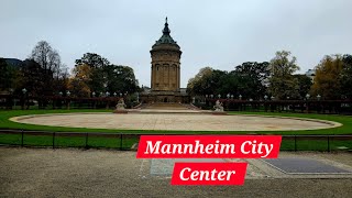 Mannheim Germany🇩🇪 Walking around the City 4k 50fps [upl. by Ynafets]