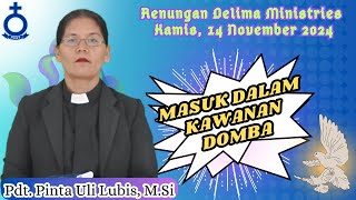 Renungan Delima  Yohanes 10  16  Kamis 14 November 2024 [upl. by Orv]