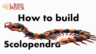 Lego Tutorial MOC Animals  Scolopendra hardwickei [upl. by Cathrin362]