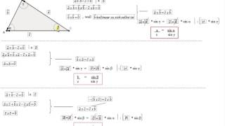 Beweise von Kathetensatz u Sinussatz Vektorrechnung [upl. by Nassah586]
