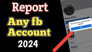 How to report Facebook account in 2024  Delete someone Facebook account Using Report  AK Tricks [upl. by Clarise978]