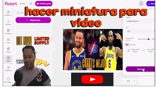 como hacer una miniatura para video de youtube gratis y facil [upl. by Meng151]