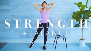 10 Exercises for Strength amp Balance for Seniors  30 minute Osteoporosis Friendly Workout [upl. by Kathie]