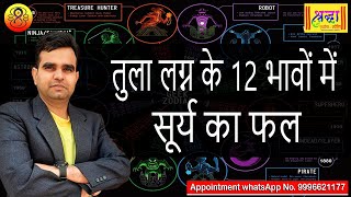 तुला लग्न के 12 भावों में सूर्य का फल  SUN AT 12 DIFFERENT HOUSES IN LIBRA ASCENDANT astrology [upl. by Bundy394]