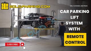 Car Parking Lift System with Remote Control  Hydraulic Home Garage Car Lift System by Solid Parking [upl. by Ardith]