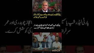 Shah Mehmood Qureshis give a advice sitting outside PTI leadership [upl. by Carpet]