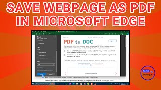 How to Save Webpage as PDF in Microsoft Edge [upl. by Cariotta]