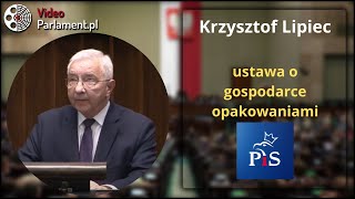 Krzysztof Lipiec  ustawa o gospodarce opakowaniami [upl. by Sunny]