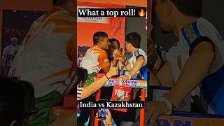 INDIA VS KAZAKHSTAN  AIBOKLANG WANNIANG globalarmwrestling armwrestler worldarmwrestlingleague [upl. by Shue503]