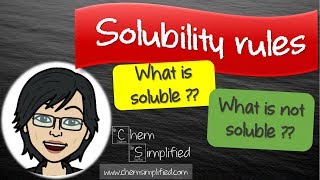 What is solubility  Solubility rules  How to use a solubility table  Dr K [upl. by Telimay]