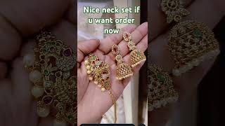 Neck set Order now💥niceview neckset jewellery [upl. by Akiam155]