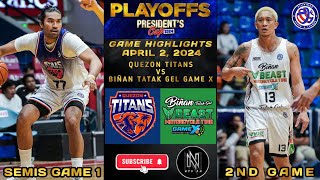 PSL HIGHLIGHTSSEMIFINALS GAME 1 QUEZON TITANS VS BIÑAN TATAK GEL GAME X APRIL 2 2024 [upl. by Navnod]