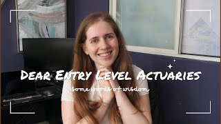 Dear Entry Level Actuaries [upl. by Pallas]