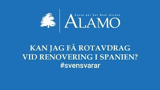 Kan jag få rotavdrag vid renovering i Spanien [upl. by Enitsyrhc664]