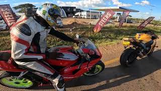 I got Gidza to go for a ride Ninja ZX10R vs Ducati Corse [upl. by Ecyac]