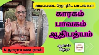 காரகம் பாவகம் ஆதிபத்யம்  Learn Astrology  NNarayana Rao [upl. by Jodee]