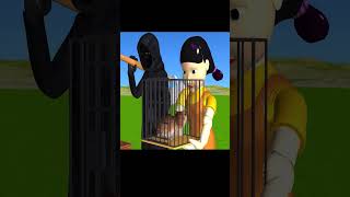 Scary Teacher 3D vs Squid Game Trying Catch Rodent Mouse in Wooden Pipe to Cage Challenge shorts [upl. by Novelc108]