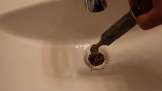 How To Fix A Slow Draining Bathroom SinkClogged restroom Sink [upl. by Kenton]