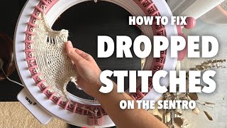 How to Fix Dropped Stitches on the Sentro Circular Knitting Machine  Sentro School [upl. by Ultann668]