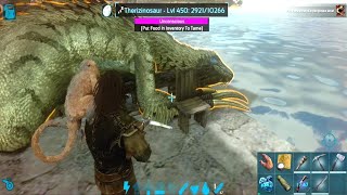 Ark Mobile Max Level Therizinosaurus Trapping amp Taming In A Wooden Raft  Therizinosaurus Ability [upl. by Viccora]