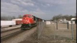 Canadian National Land Barge On Wisconsin Centrals Last Days At MundeleinIllinois [upl. by Eirahs]