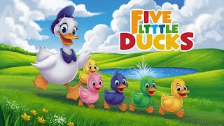 Five Little Ducks  Nursery Rhymes for Kids  Fun Counting Songs amp Childrens Music [upl. by Ettennej]