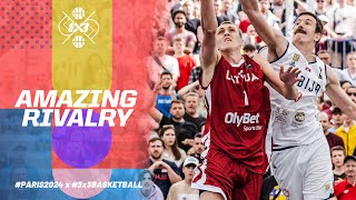 AMAZING RIVALRY 💪 Serbia 🇷🇸 vs Latvia 🇱🇻  The story behind  3x3 Basketball [upl. by Saks991]