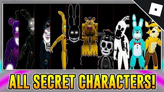 How to unlock ALL OF THE SECRET CHARACTERS amp BADGES in FREDBEARS MEGA ROLEPLAY  Roblox [upl. by Lotsirb]