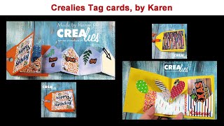 Crealies 2024 09 09 Tag Cards by Karen [upl. by Cathlene]