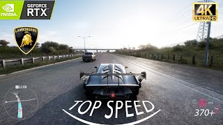 Lamborghini essenza scv12  Top speed  forza horizon 5  4K [upl. by Urania244]