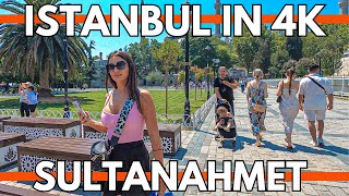 Istanbul 4k Videos Around Sultanahmet Historical Touristic District Walking Tour  August 2023 [upl. by Selrahcnhoj]