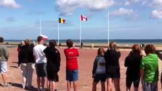 Allied Flag Raising over Omaha Beach [upl. by Adirahs]