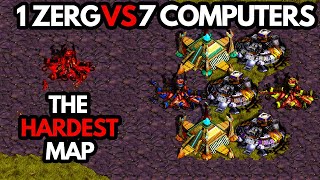 1 Zerg vs 7 Computers Starcraft Remastered 4K [upl. by Plotkin]