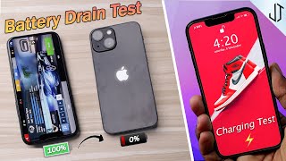 iPhone 13 Mini Battery Drain amp Charging Test  Indian Usage [upl. by Lebisor830]