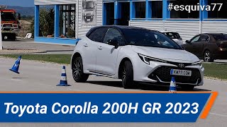 Toyota Corolla 200H GR Sport 2023  Maniobra de esquiva moose test y eslalon  km77com [upl. by Vihs894]