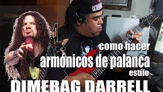 Como hacer armónicos de palanca o whammy bar estilo Dimebag Darrell [upl. by Voltmer530]