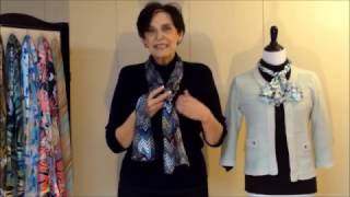 How to Tie a Rectangular Scarf  Part 1 [upl. by Leahcimaj]