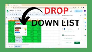 How To Create Drop Down List In Google Sheets [upl. by Arimaj]