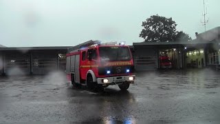 Wachausfahrt im Starkregen LF 1612 Freiwillige Feuerwehr Halstenbekankommende FFler [upl. by Annaed]