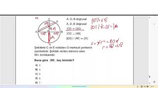 ALES 20242 SAYISAL AKADEMİK PERSONEL VE LİSANSÜSTÜ EĞİTİM GİRİŞ SINAV ÇÖZÜMLERİ SORU 48 280724 [upl. by Mittel653]