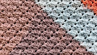 Brush Stitch Crochet Corner to Corner C2C Square amp Rectangle [upl. by Harrad]