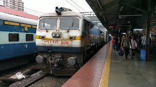 10103 Mandovi Express Entering Dadar Railway Station  Indian Railways [upl. by Assirec995]