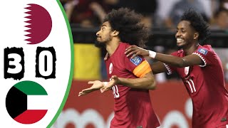 QATAR 3 0 KUWAIT  EXTENDS HIGHLIGHTS  ALL GOALS [upl. by Riabuz]