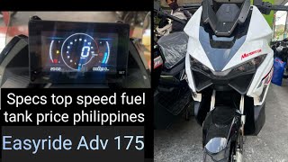 ADV MOTORSTAR EASYRIDE 175A PANEL GAUGE TFT DISPLAY PRICE PHILIPPINES SPECS TOP SPEED [upl. by Anihs480]