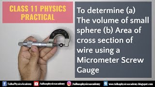 Micrometer Screw Gauge  Class 11  Sindh Board Physics [upl. by Eessej]