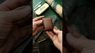 Stitchless Wallet Leather Card Holder  apleathergoods leathercraft handcrafted wallet edc [upl. by Kaye]